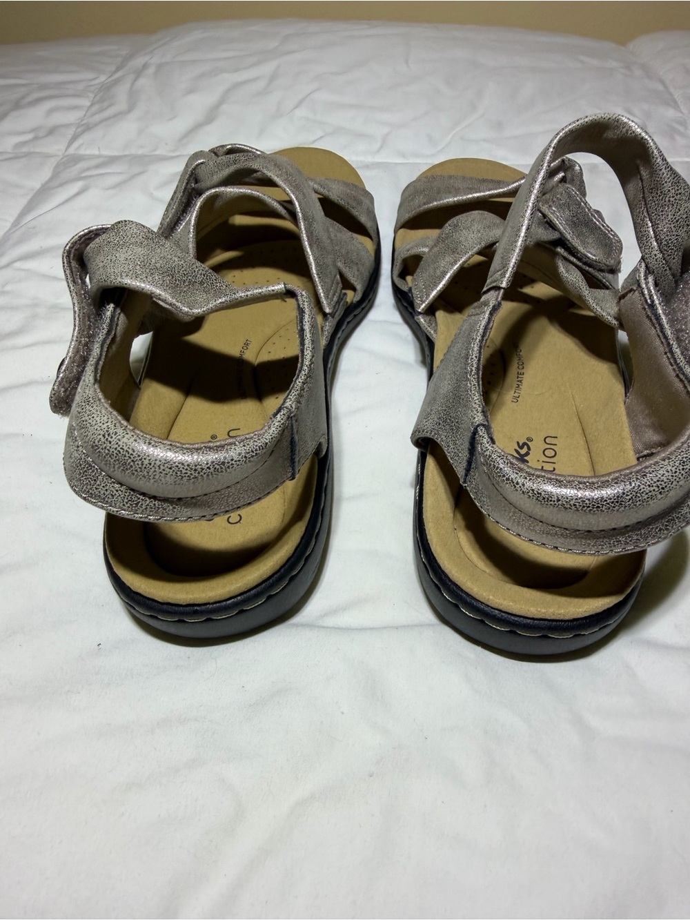 Clarks Laurieann Bell Metallic Silver Sandal - Picture 6 of 7